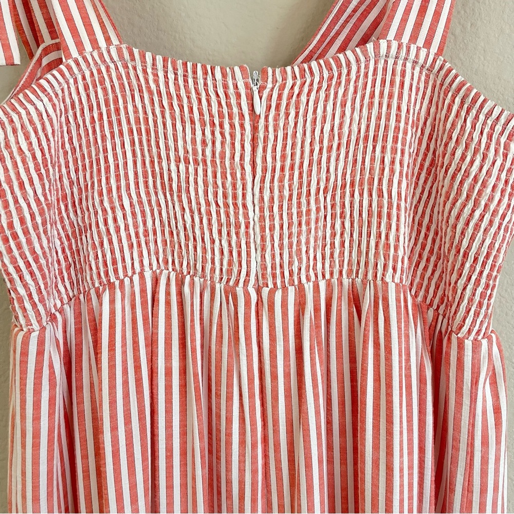 By Together Striped Tie Shoulders Tiered Maxi Dress Size Small - Picture 10 of 11